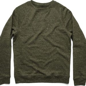 Taylor Stitch - The Crewneck in French Terry Heather Olive
